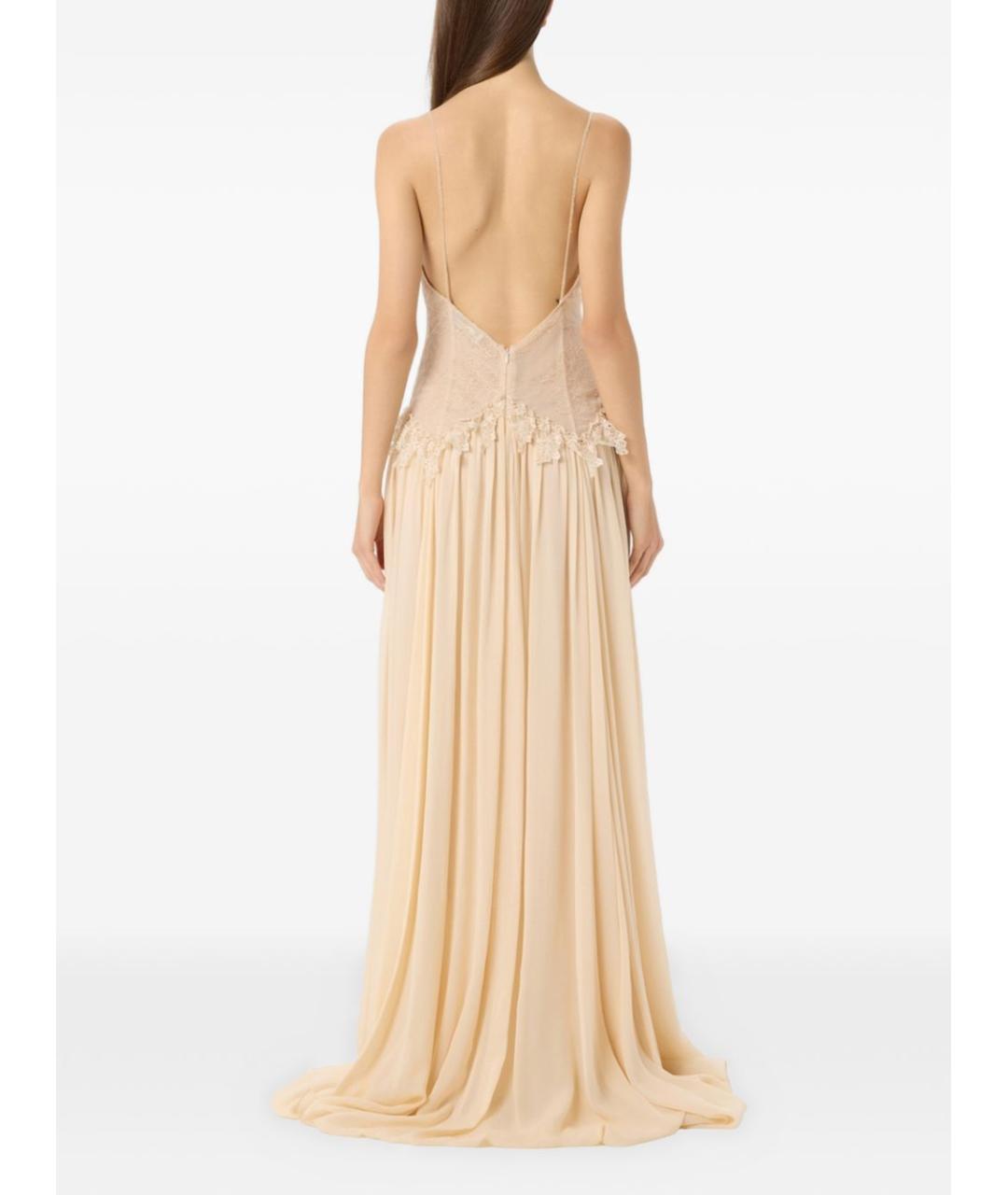 BLUMARINE Бежевое вечернее платье, фото 3