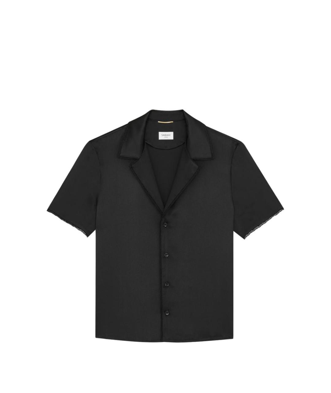 SAINT LAURENT Черная шелковая рубашка, фото 3