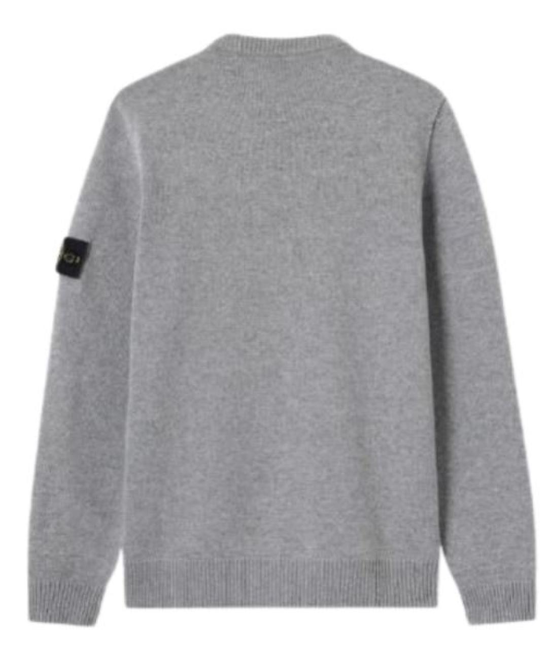 STONE ISLAND Серый шерстяной джемпер / свитер, фото 2