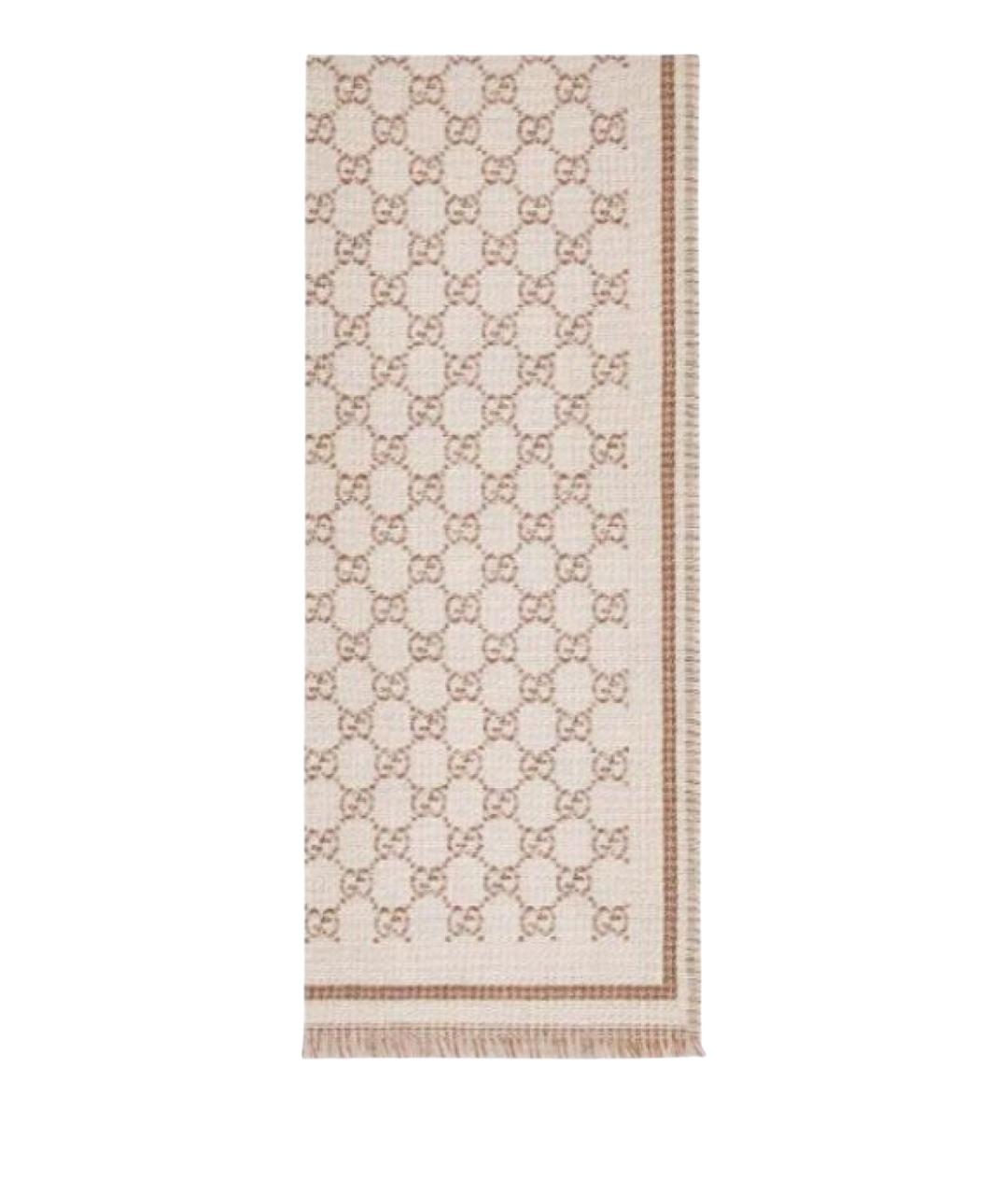 GUCCI Бежевый шарф, фото 1