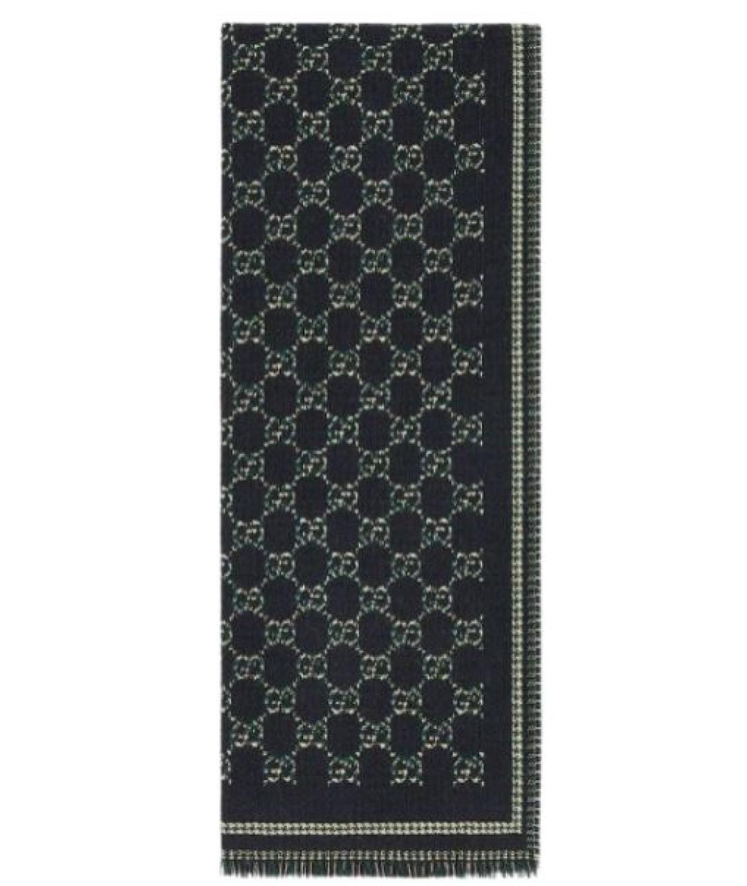 GUCCI Черный шарф, фото 1