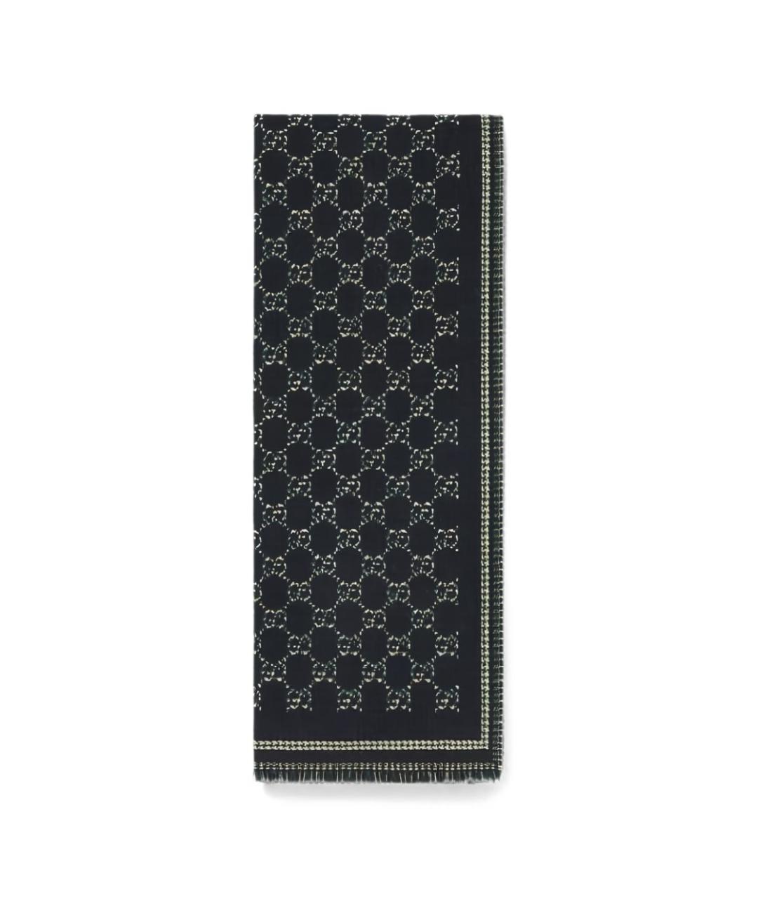 GUCCI Черный шарф, фото 4