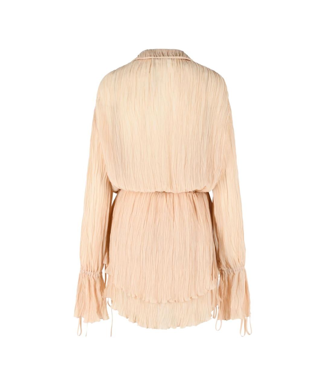 BLUMARINE Золотое вискозное повседневное платье, фото 3