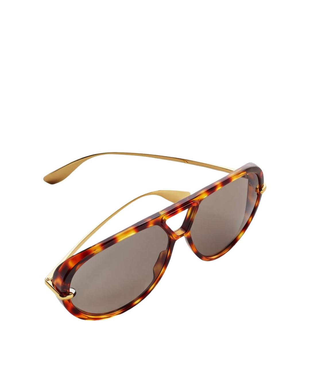 BOTTEGA VENETA Золотые солнцезащитные очки, фото 4