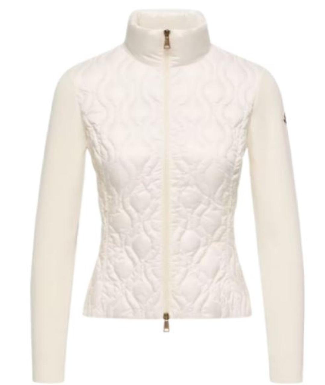 MONCLER Белый хлопковый кардиган, фото 1