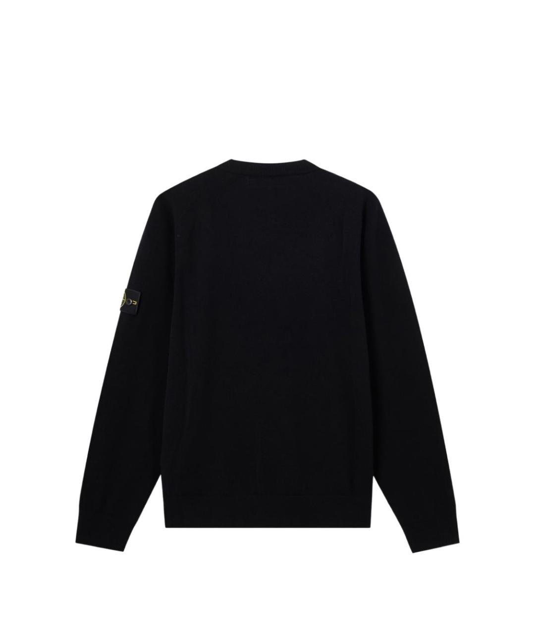 STONE ISLAND Черный шерстяной джемпер / свитер, фото 2