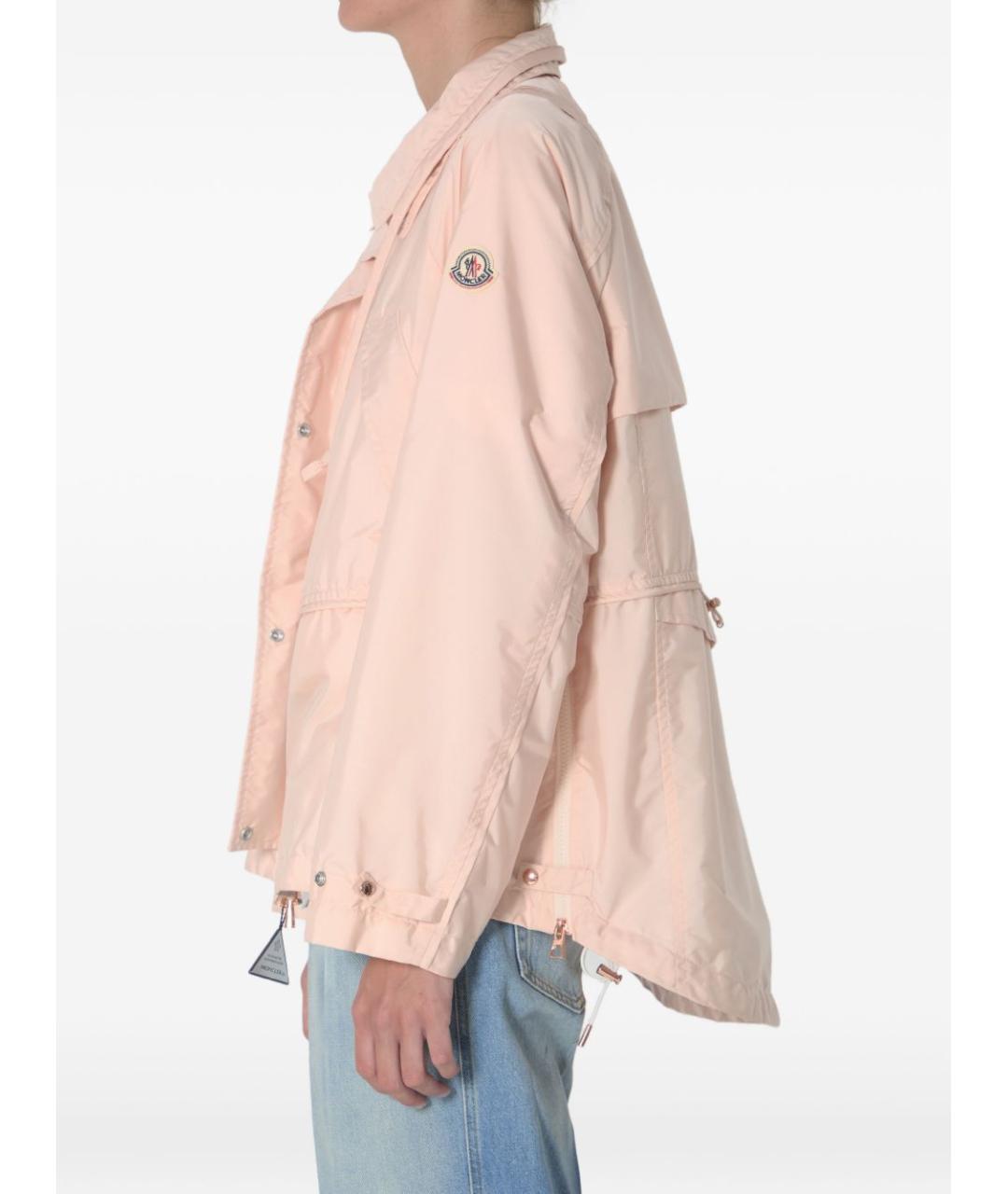 MONCLER Розовая полиамидовая куртка, фото 6