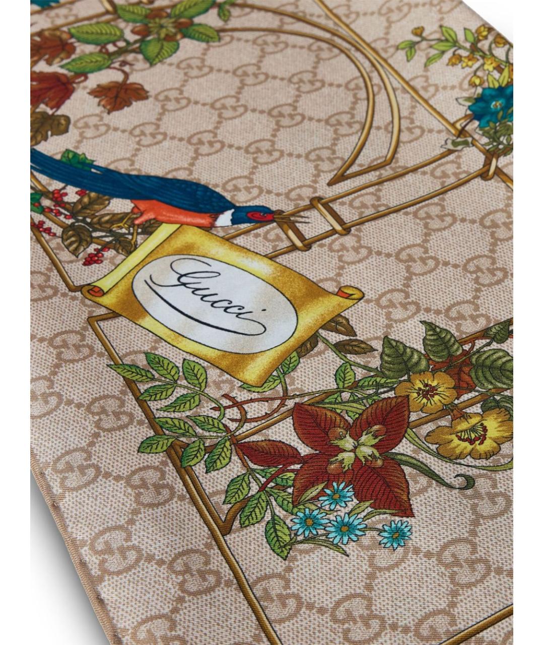 GUCCI Бежевый шарф, фото 4