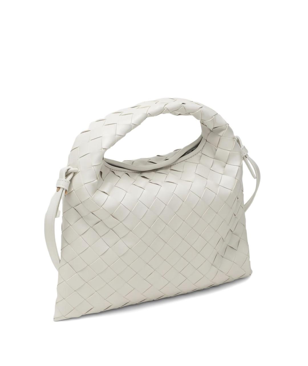 BOTTEGA VENETA Белая кожаная сумка с короткими ручками, фото 2