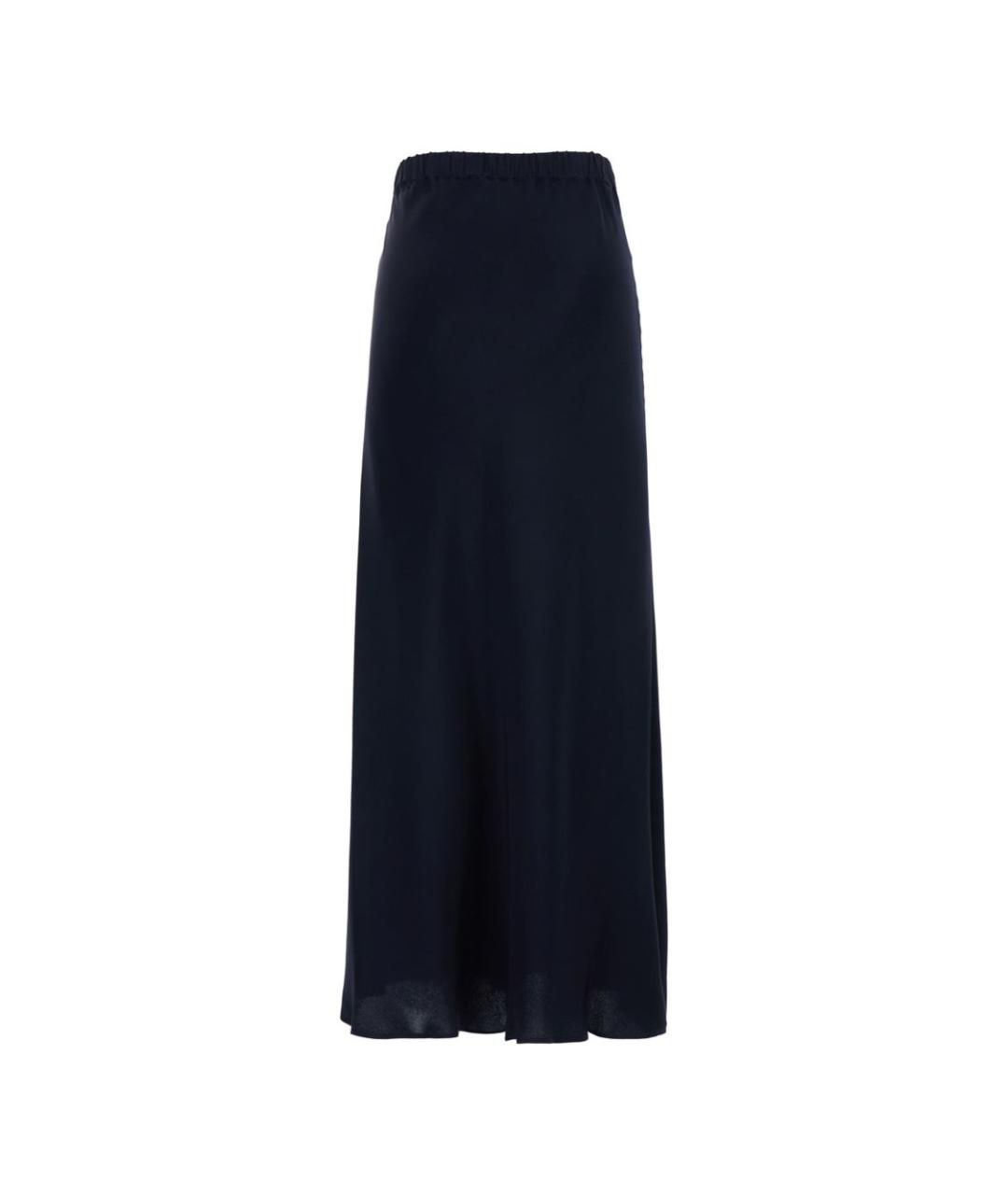 MAX MARA Синяя шелковая юбка макси, фото 3