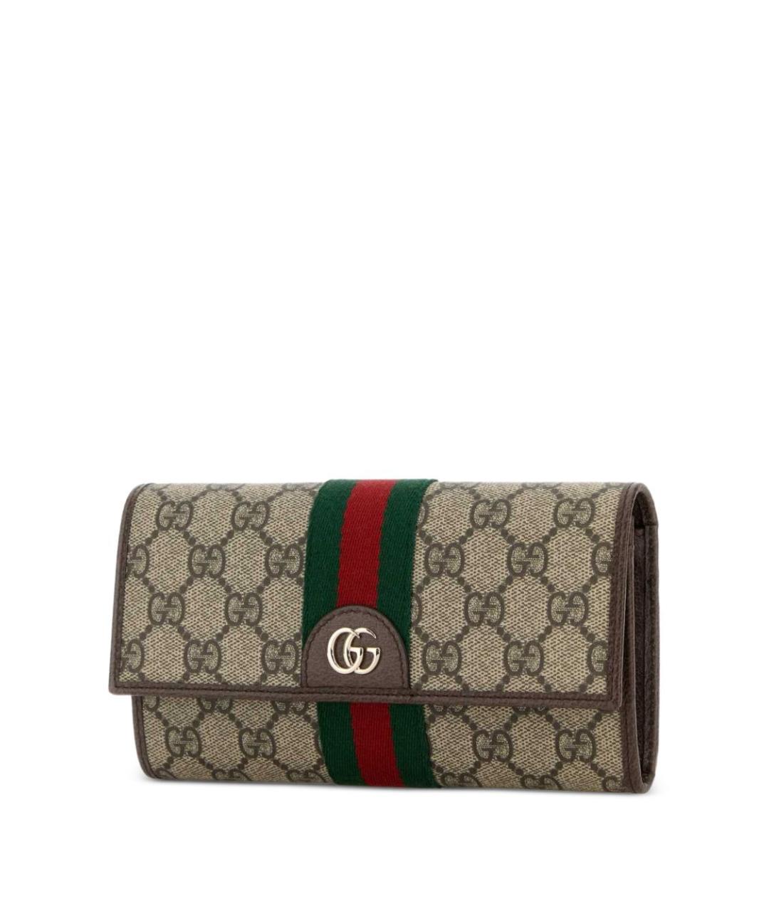 GUCCI Коричневый полиуретановый кошелек, фото 4