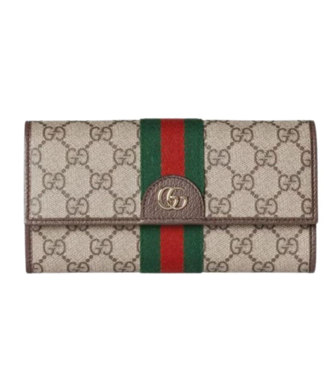 GUCCI Коричневый полиуретановый кошелек, фото 1