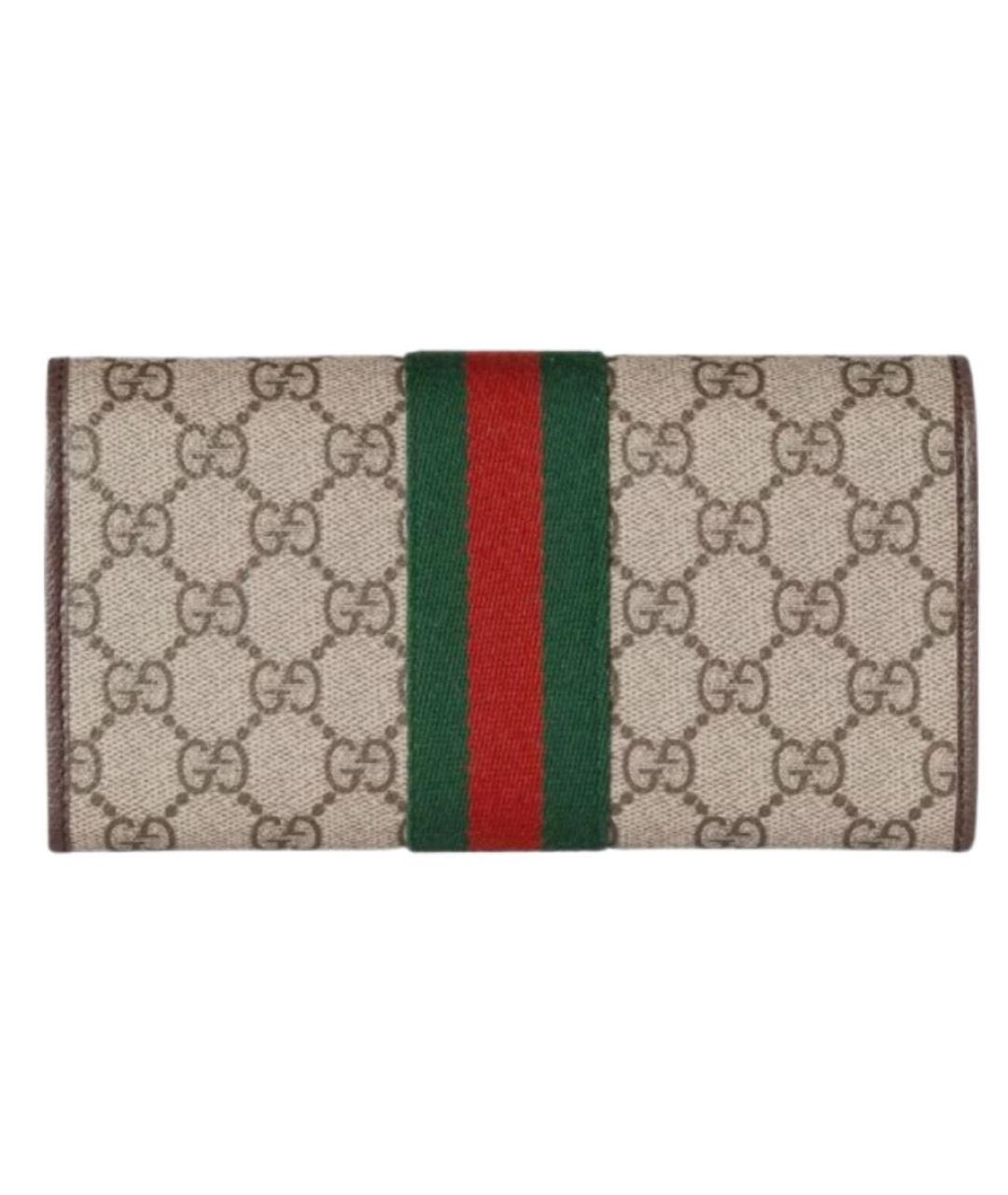 GUCCI Коричневый полиуретановый кошелек, фото 3
