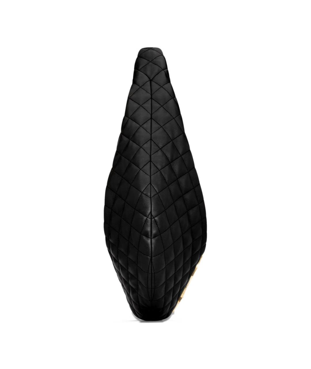 SAINT LAURENT Черная кожаная сумка через плечо, фото 3
