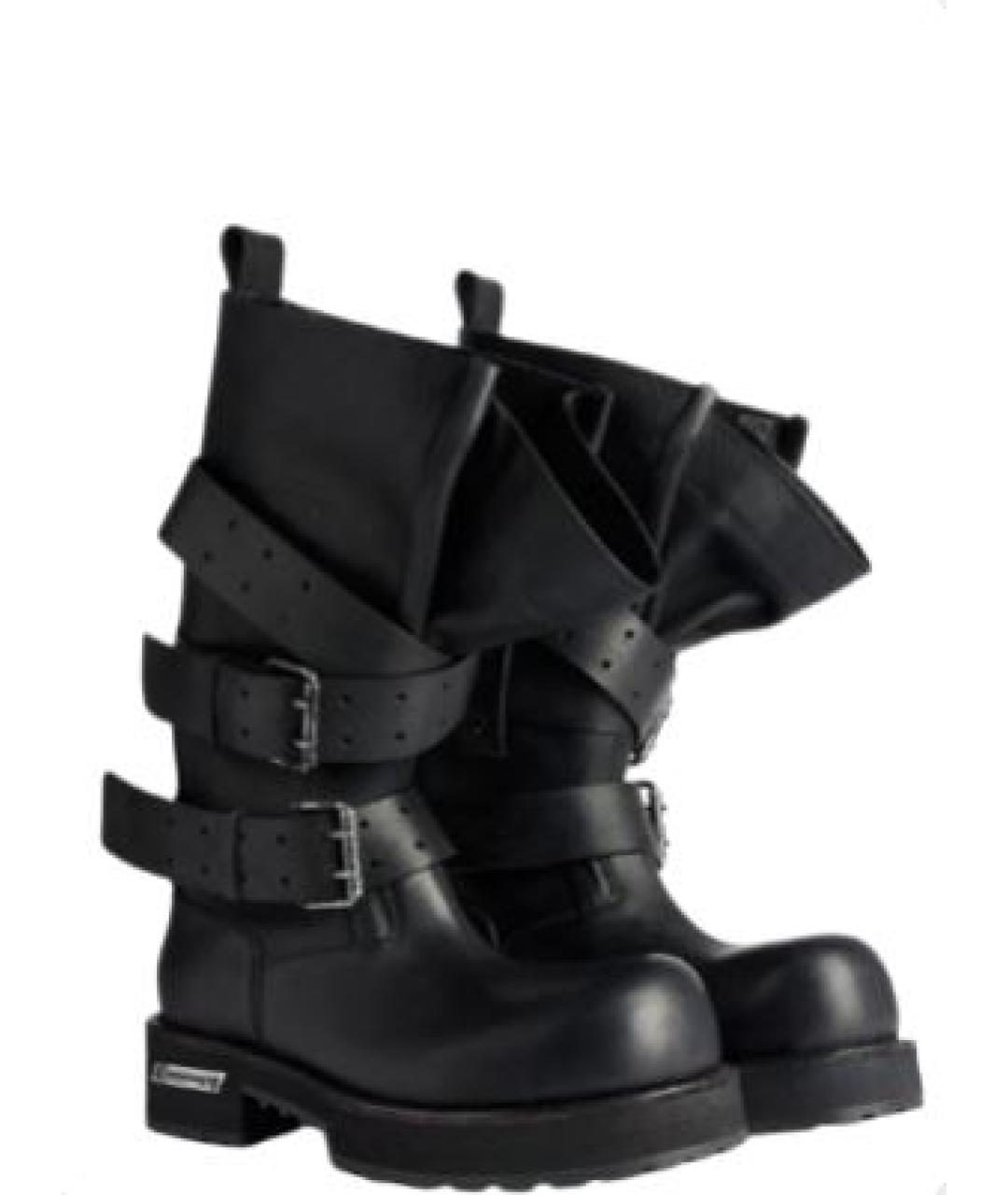 BALENCIAGA Черные кожаные ботинки, фото 2