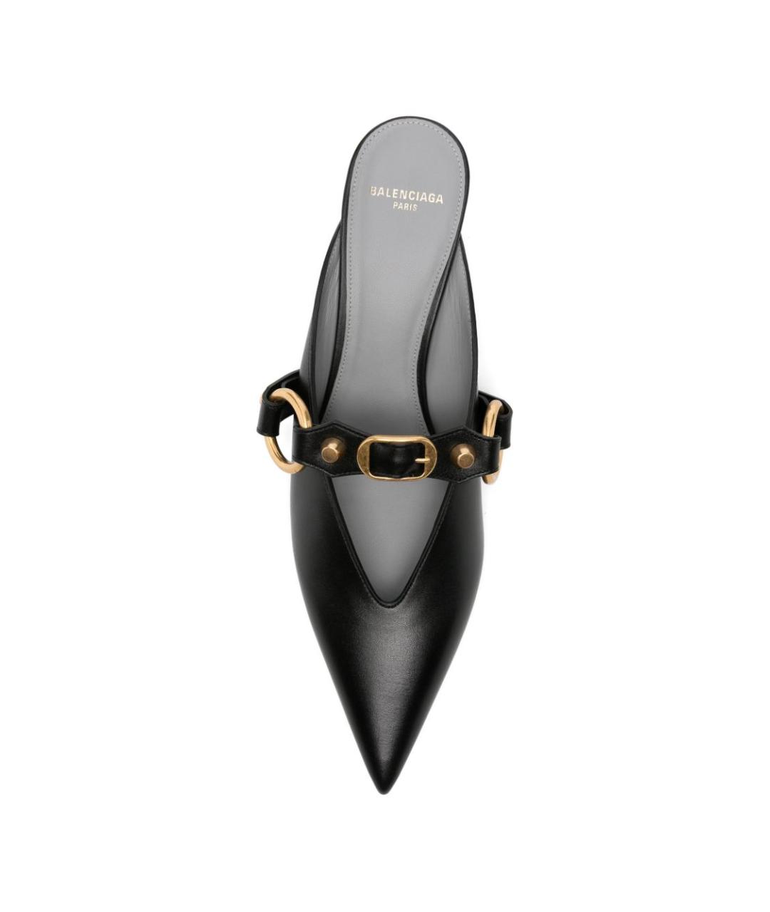 BALENCIAGA Черные кожаные туфли, фото 5