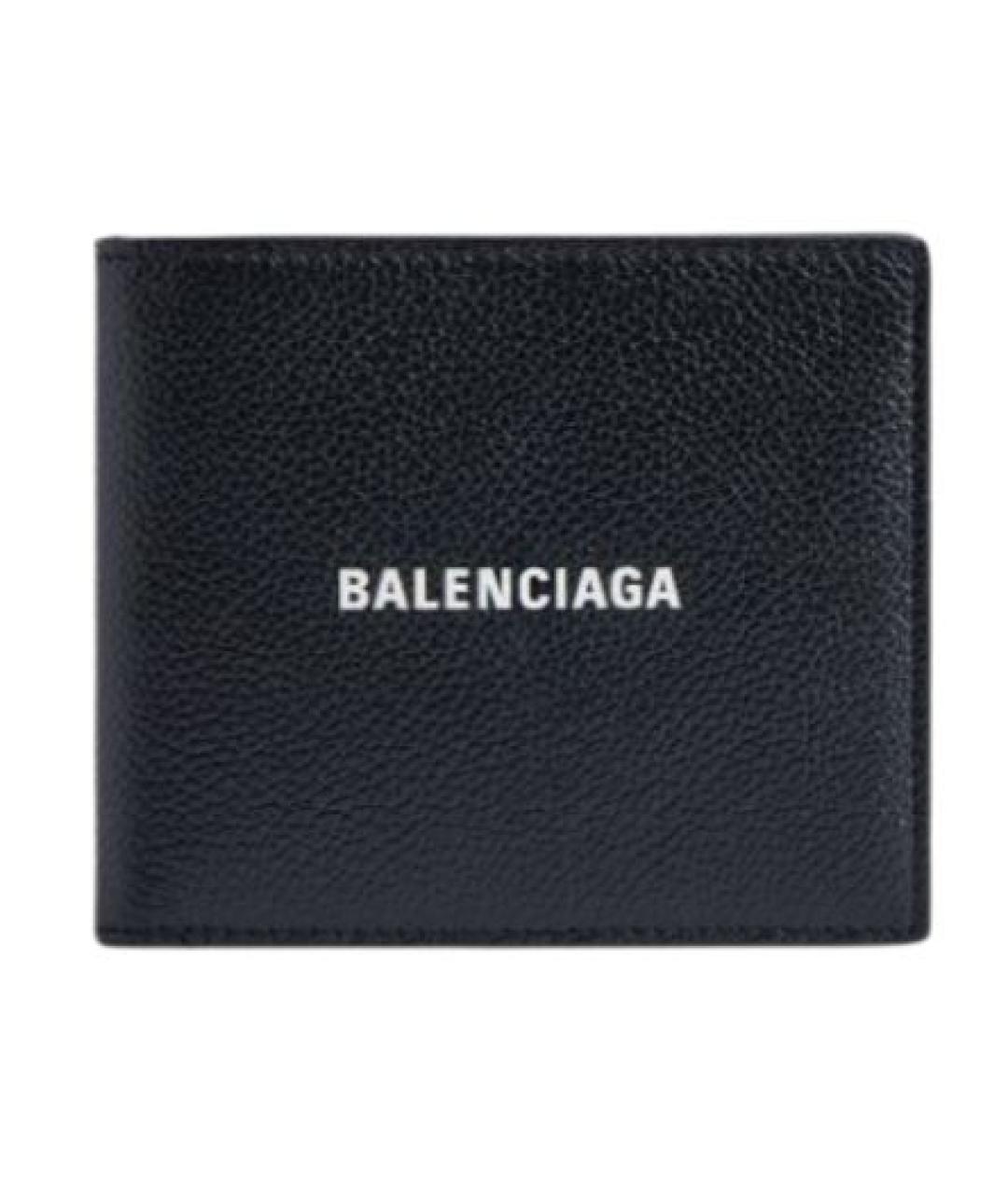 BALENCIAGA Черный кожаный кошелек, фото 1