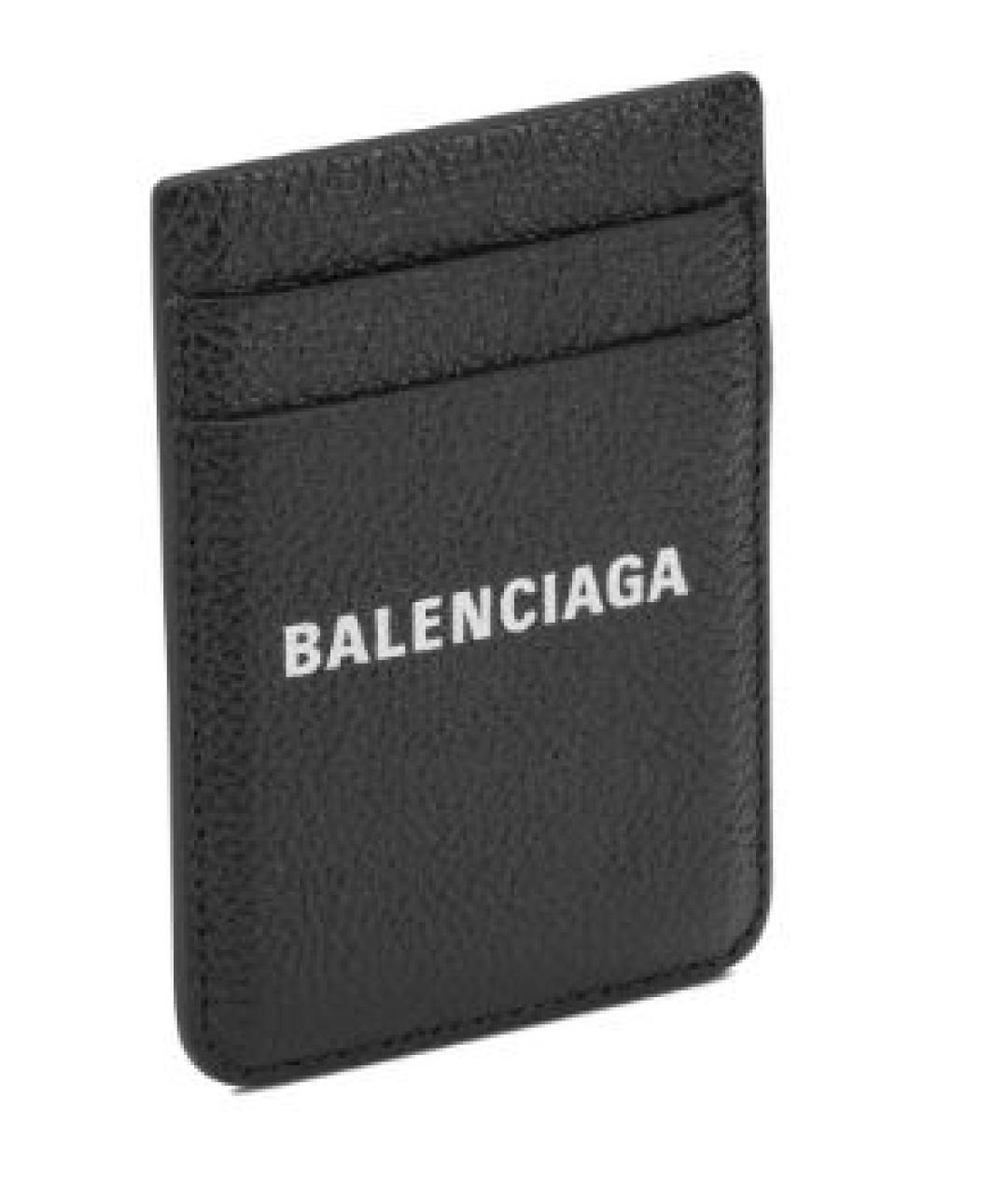 BALENCIAGA Черный кожаный кардхолдер, фото 2