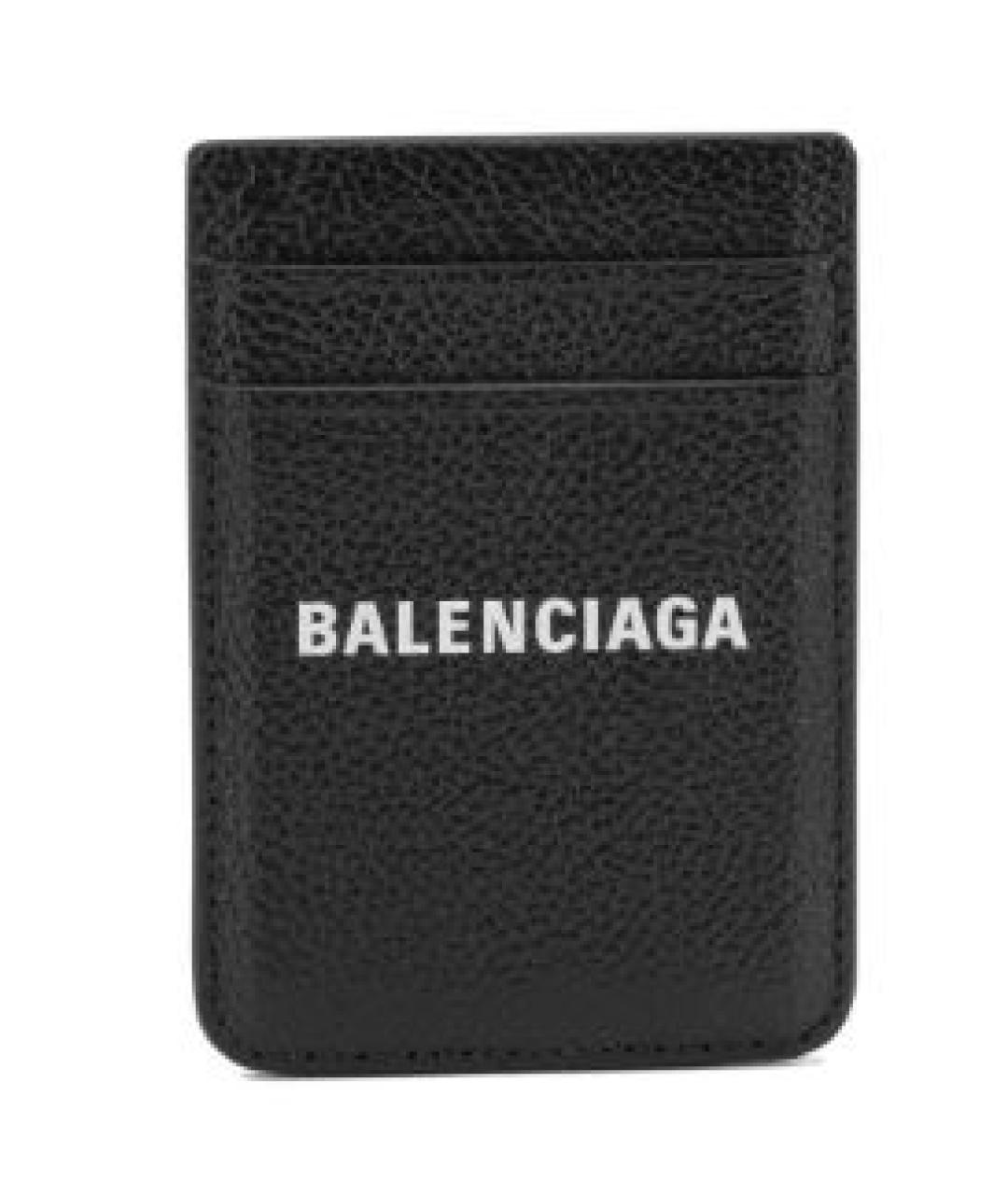 BALENCIAGA Черный кожаный кардхолдер, фото 1