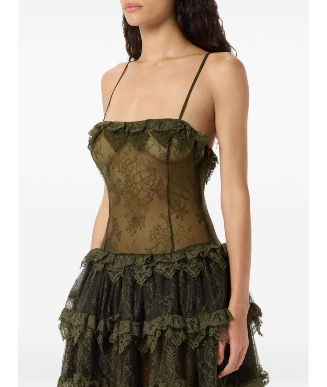 BLUMARINE Зеленое коктейльное платье, фото 2