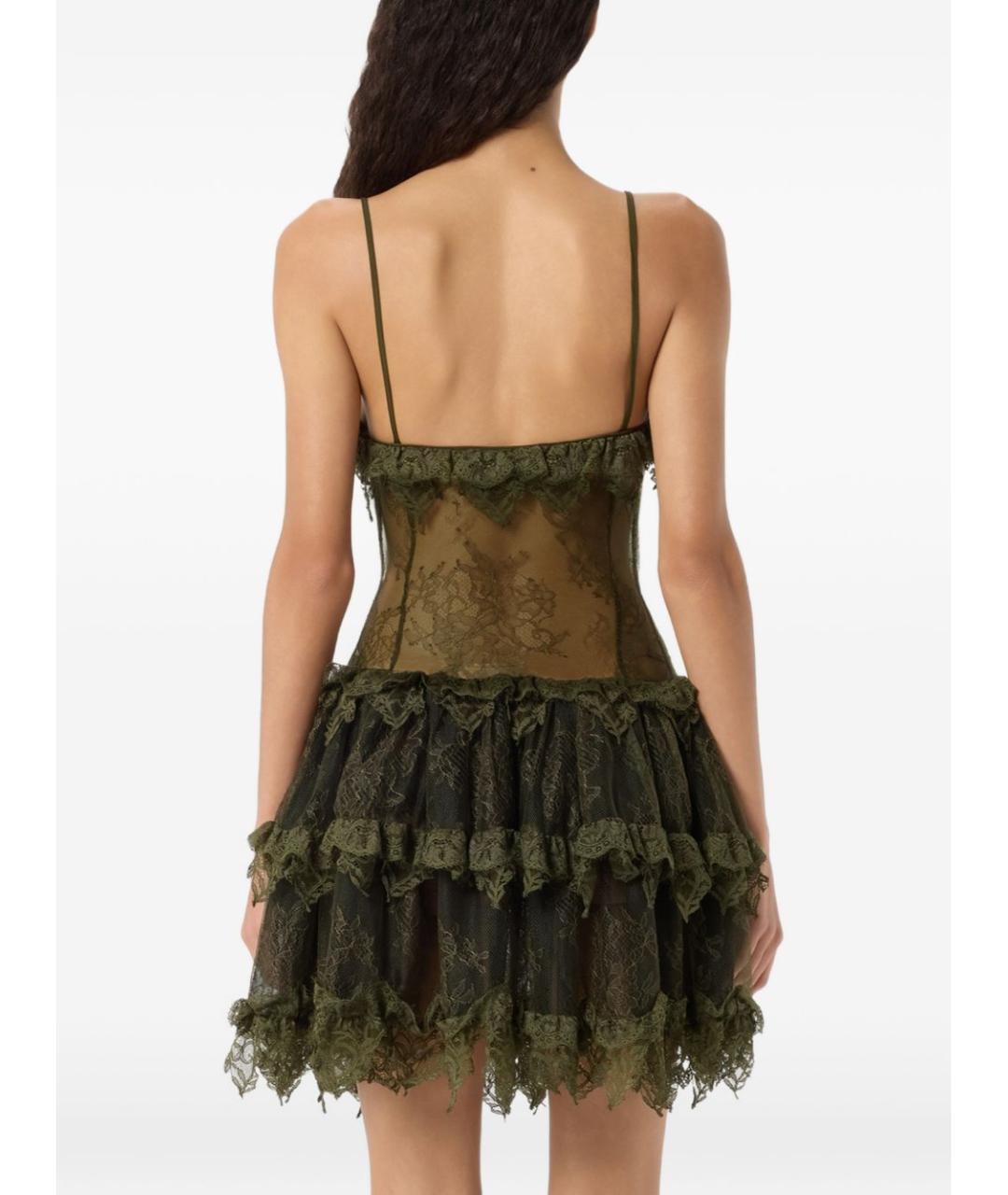 BLUMARINE Зеленое коктейльное платье, фото 4