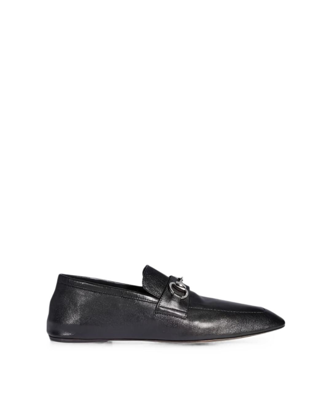GUCCI Черные кожаные лоферы, фото 4