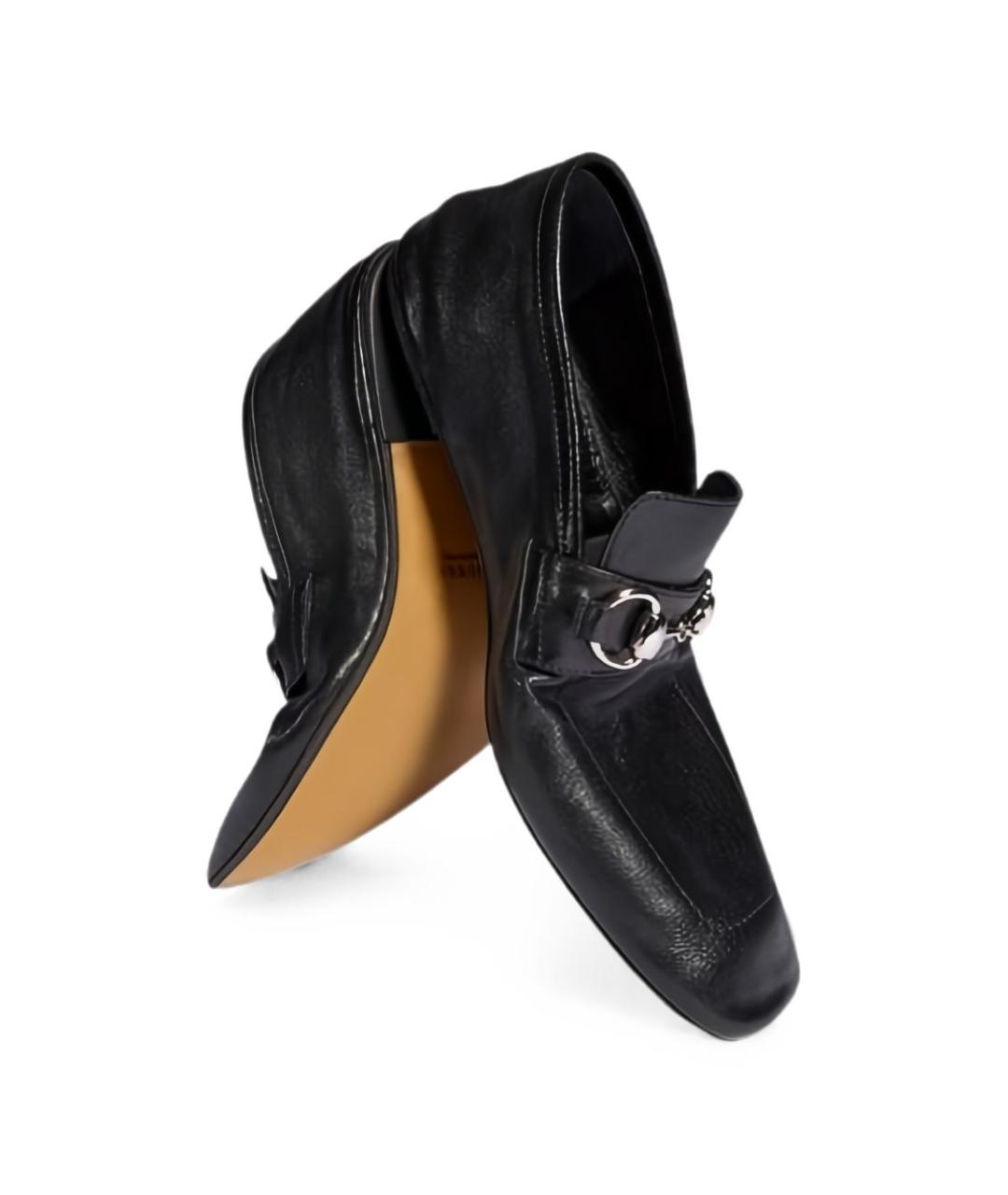 GUCCI Черные кожаные лоферы, фото 3