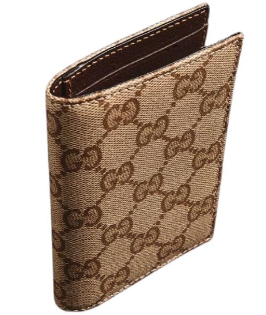 GUCCI Бежевый полиуретановый кардхолдер, фото 1