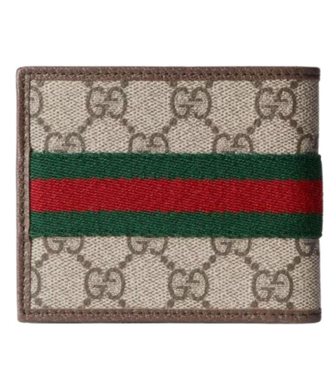 GUCCI Коричневый полиуретановый кошелек, фото 3