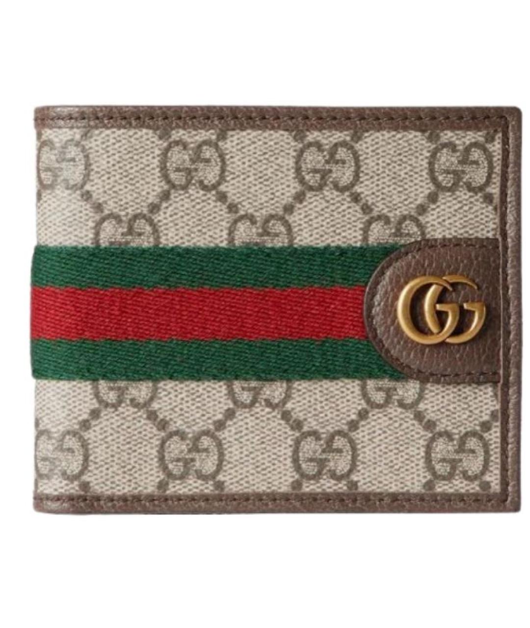 GUCCI Коричневый полиуретановый кошелек, фото 1