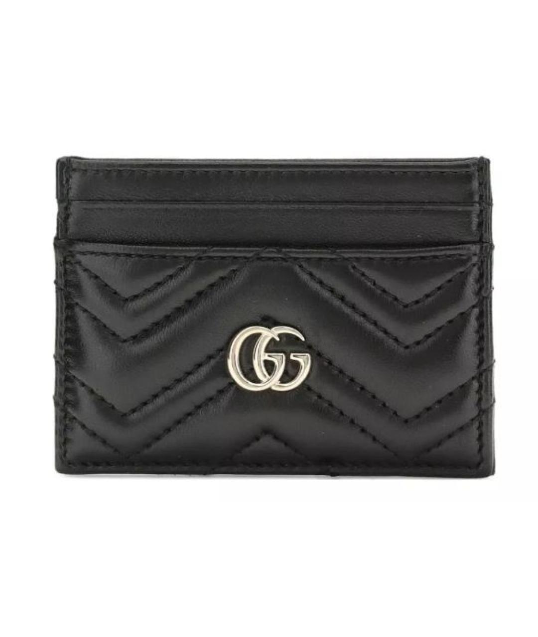 GUCCI Черный кожаный кардхолдер, фото 1