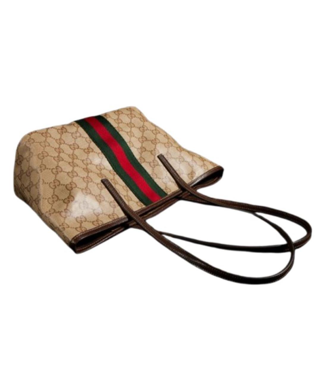GUCCI Бежевая канва сумка тоут, фото 2