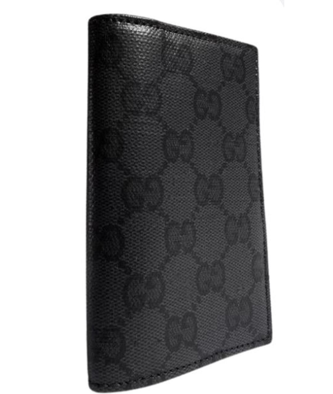 GUCCI Черный полиуретановый кошелек, фото 1