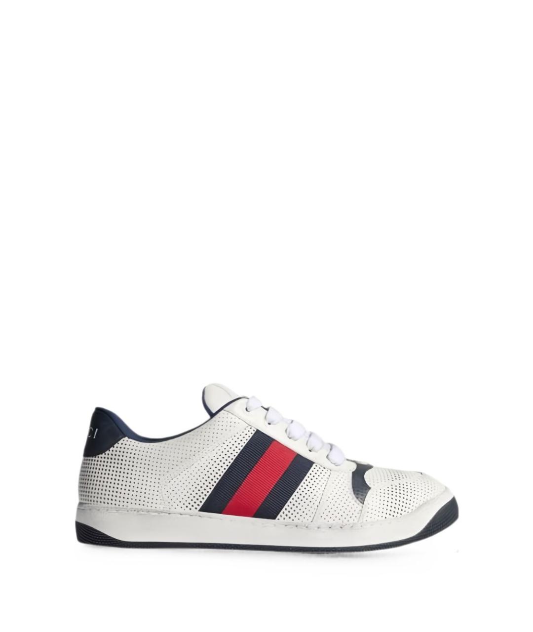 GUCCI Белые низкие кроссовки / кеды, фото 1