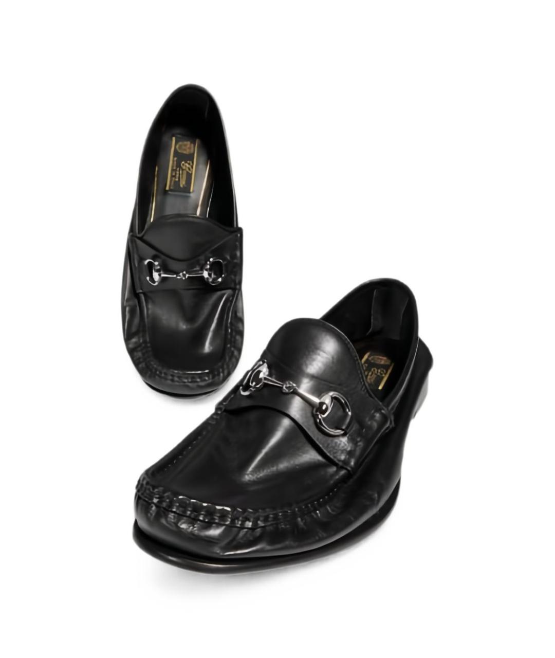 GUCCI Черные кожаные лоферы, фото 4