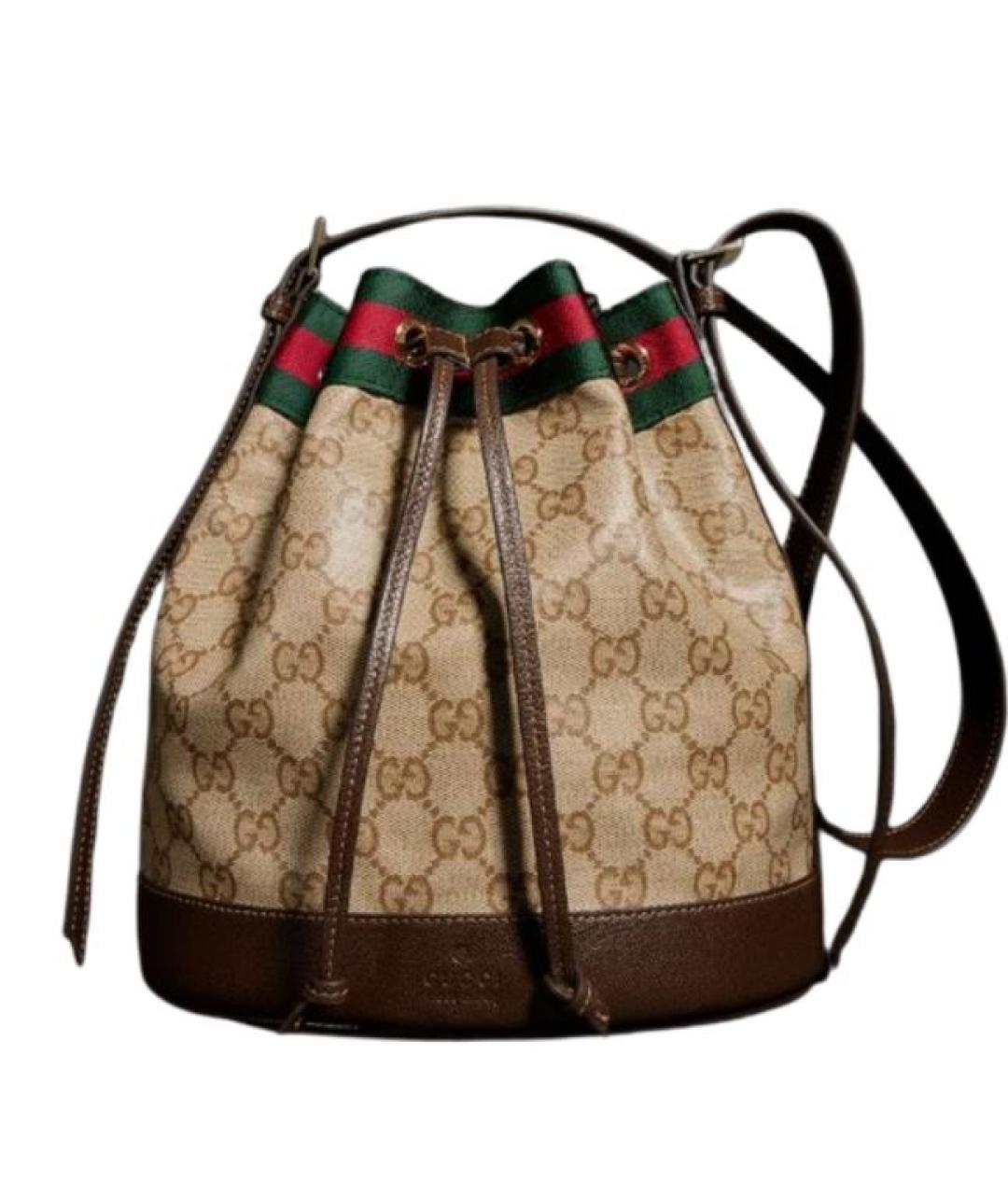 GUCCI Бежевая канва сумка тоут, фото 1