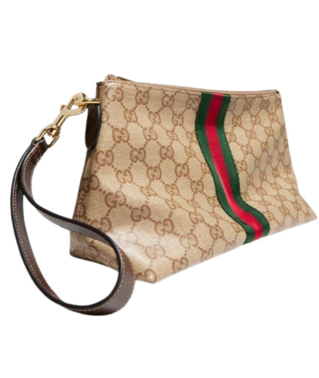 GUCCI Бежевая канва барсетка, фото 2