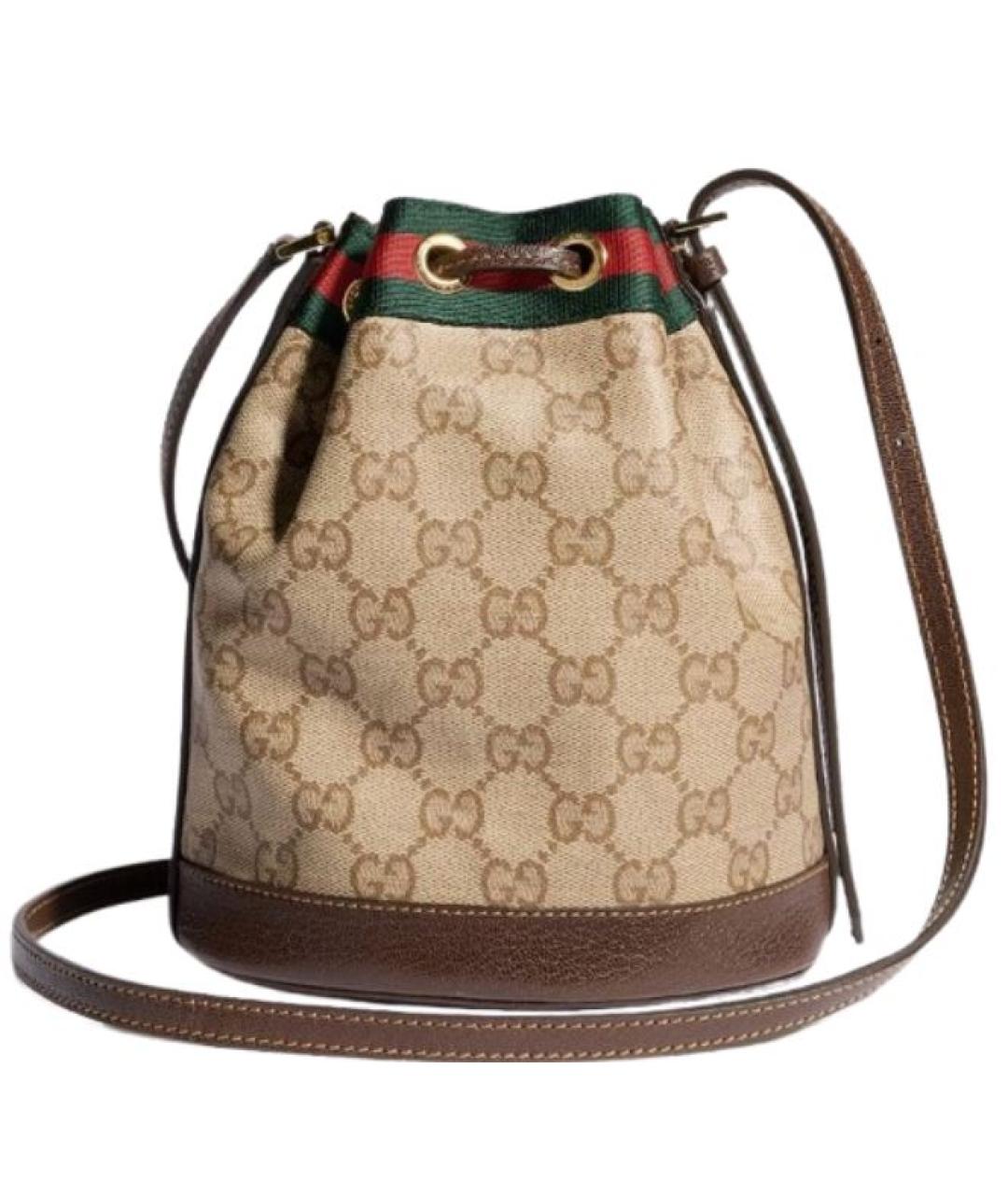 GUCCI Бежевая канва сумка тоут, фото 1