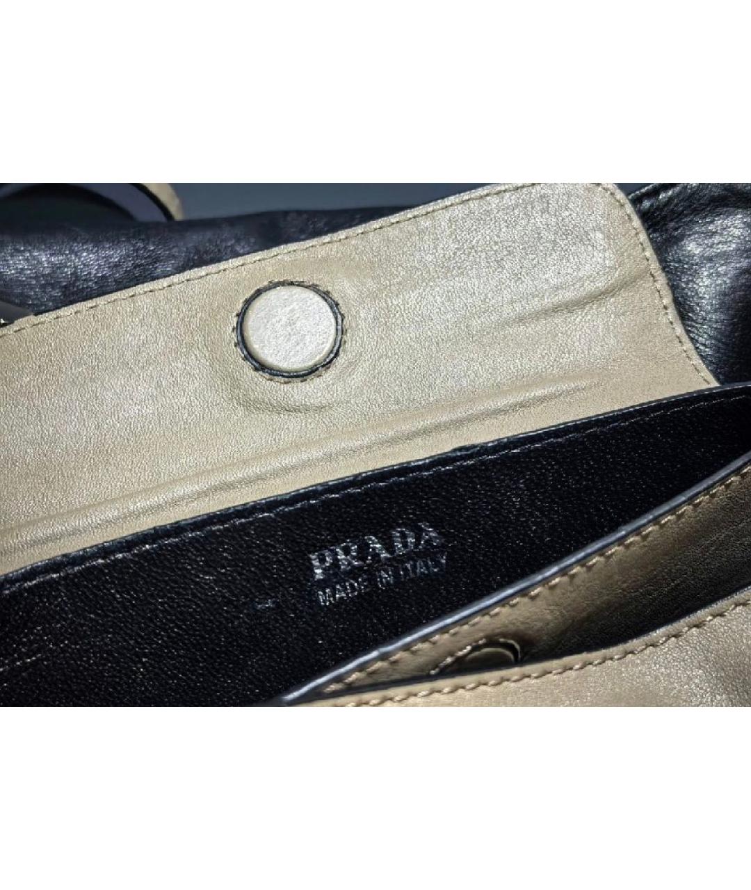 PRADA Серая кожаная сумка тоут, фото 9