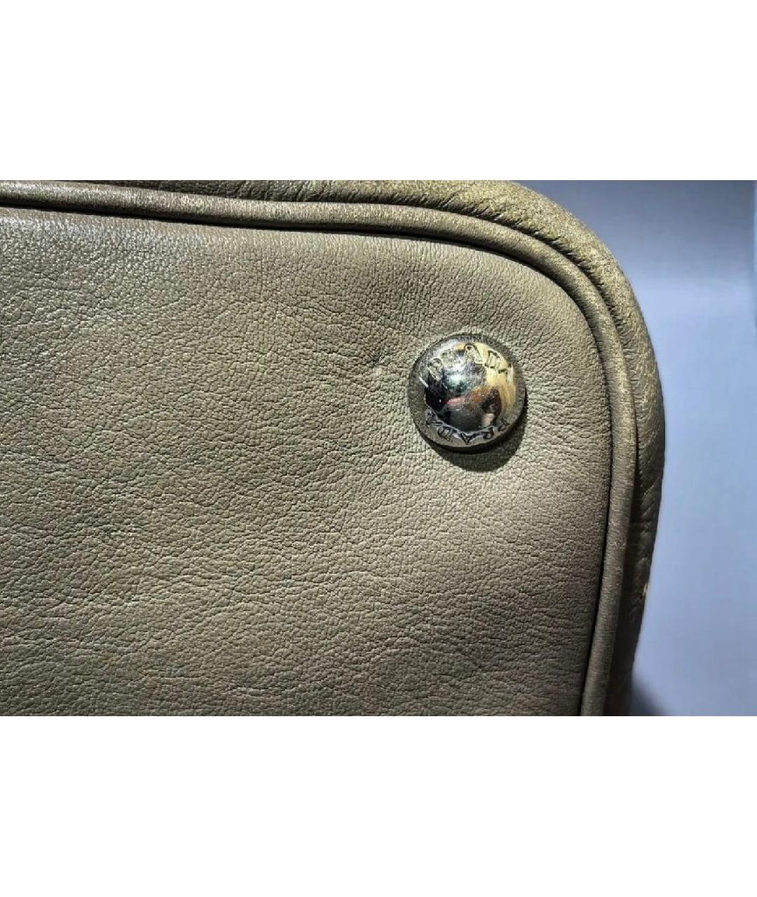 PRADA Серая кожаная сумка тоут, фото 4