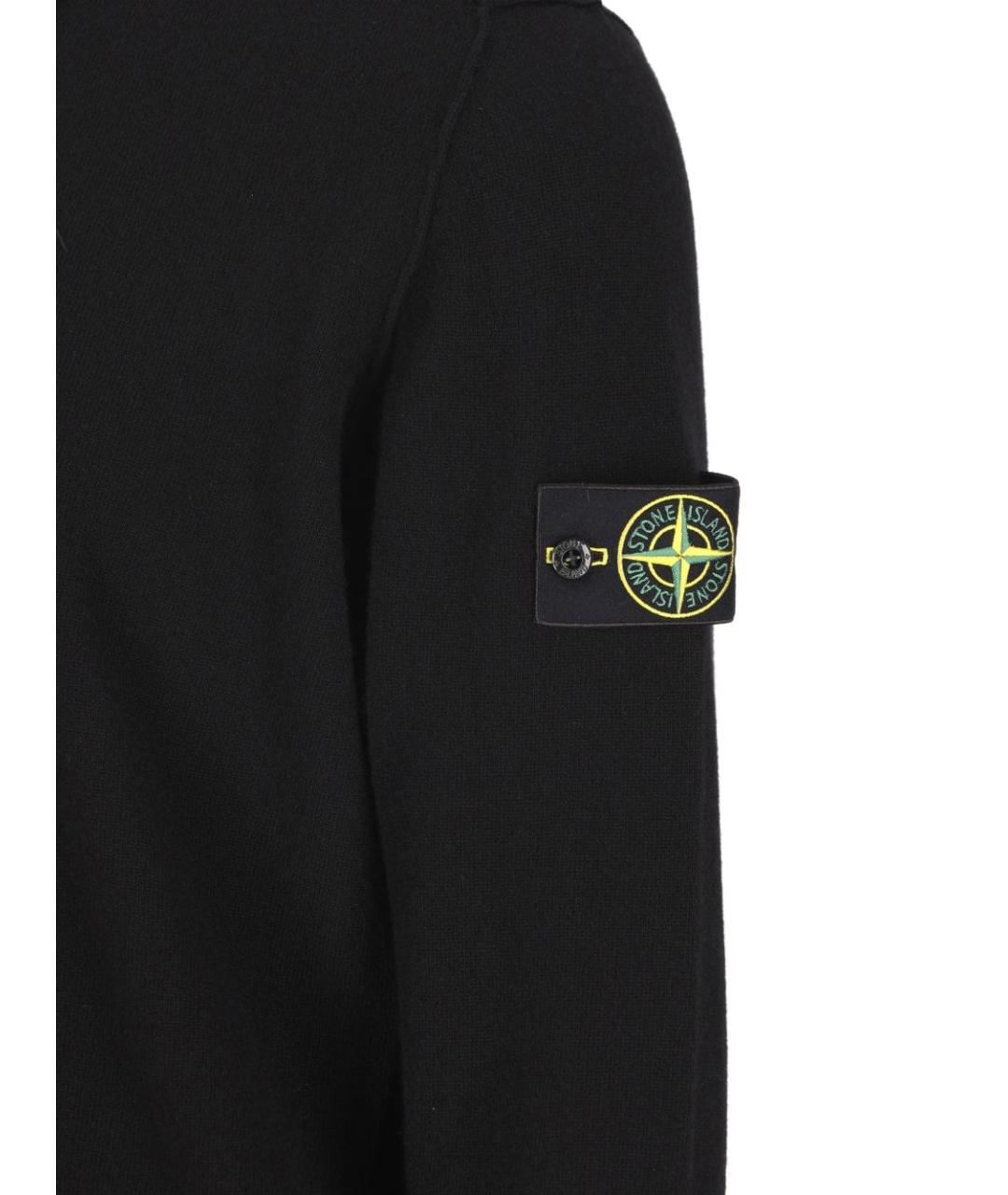 STONE ISLAND Черный шерстяной джемпер / свитер, фото 4