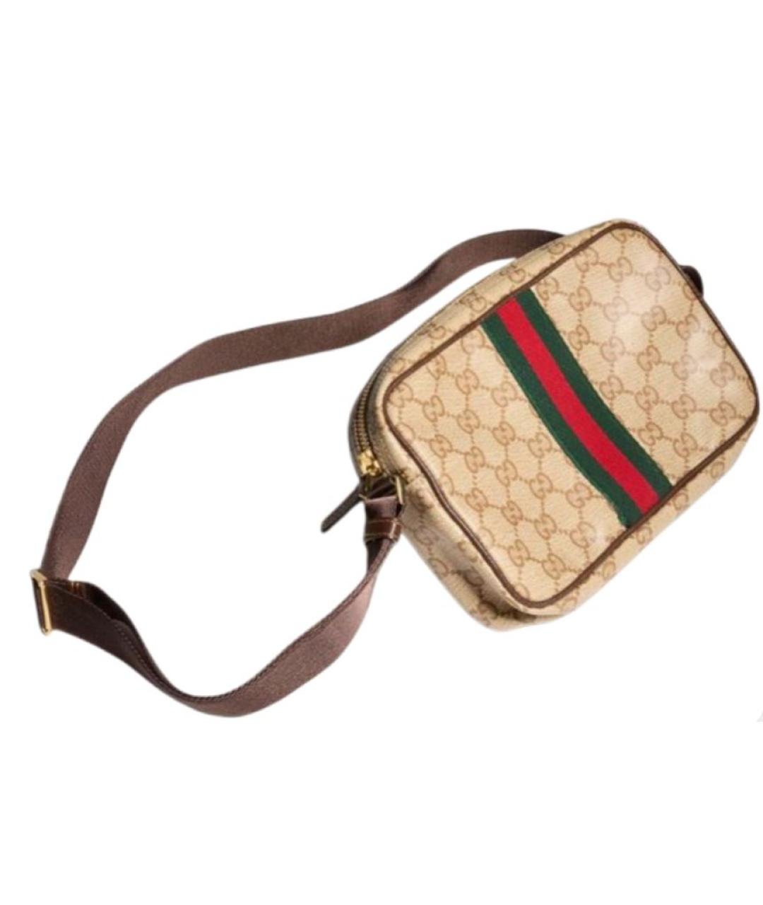 GUCCI Бежевая канва сумка на плечо, фото 2