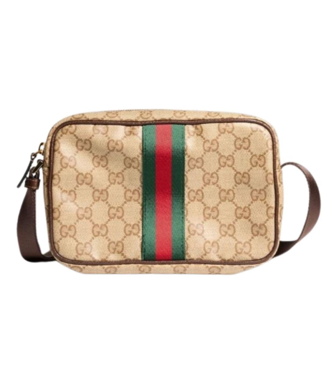 GUCCI Бежевая канва сумка на плечо, фото 1