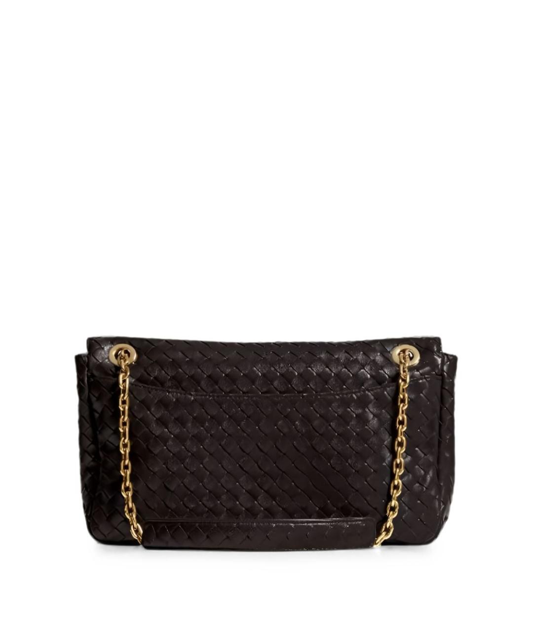 BOTTEGA VENETA Коричневая кожаная сумка через плечо, фото 3