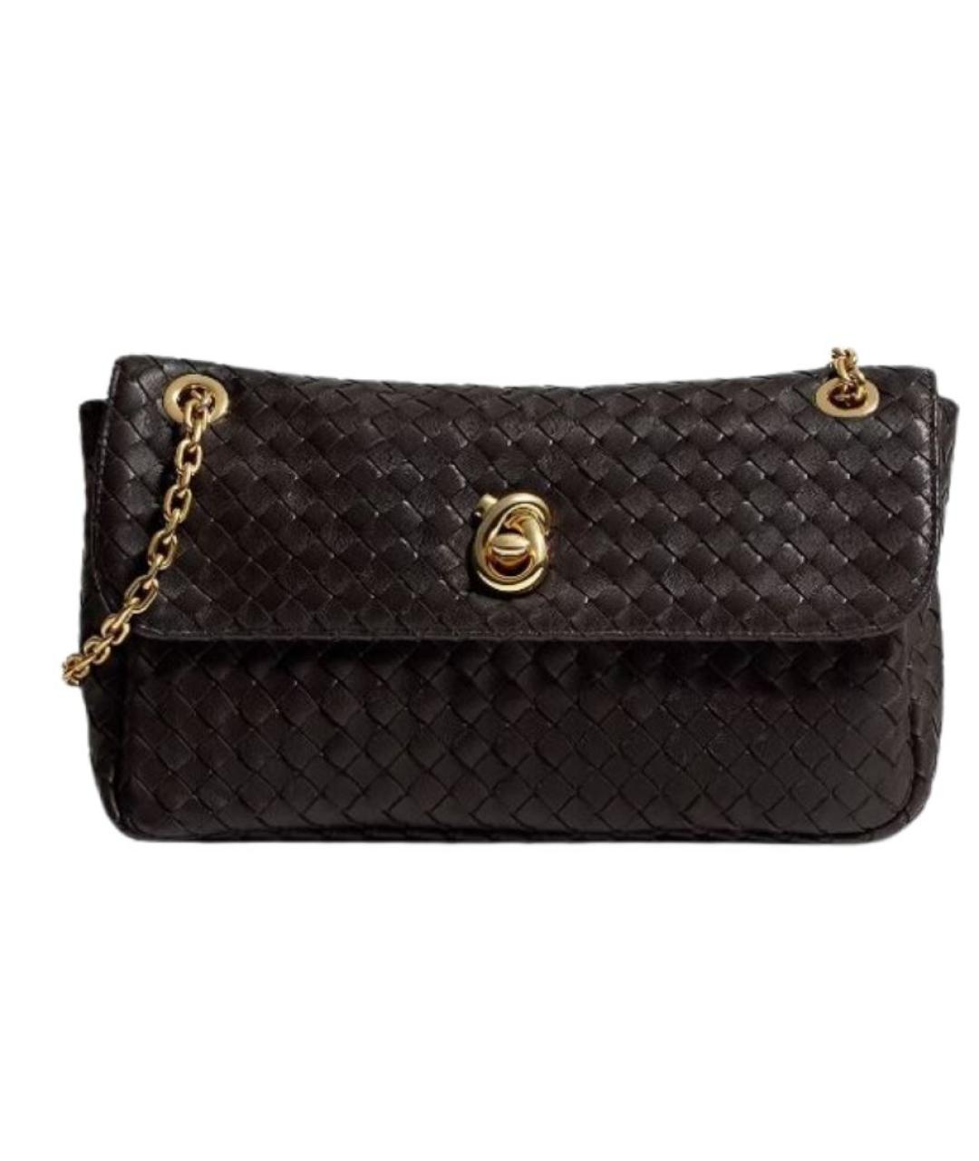 BOTTEGA VENETA Коричневая кожаная сумка через плечо, фото 1