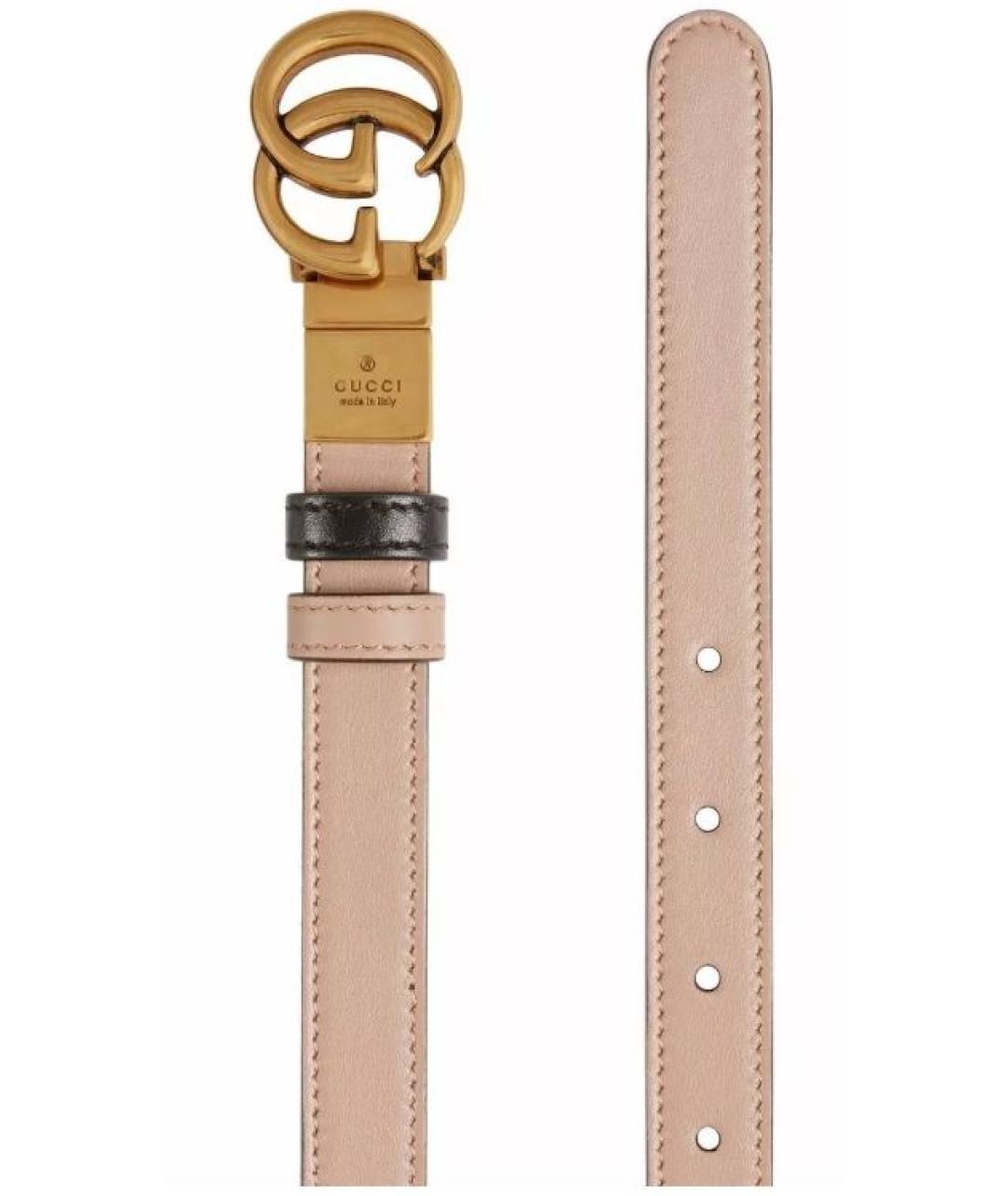 GUCCI Бежевый кожаный ремень, фото 2