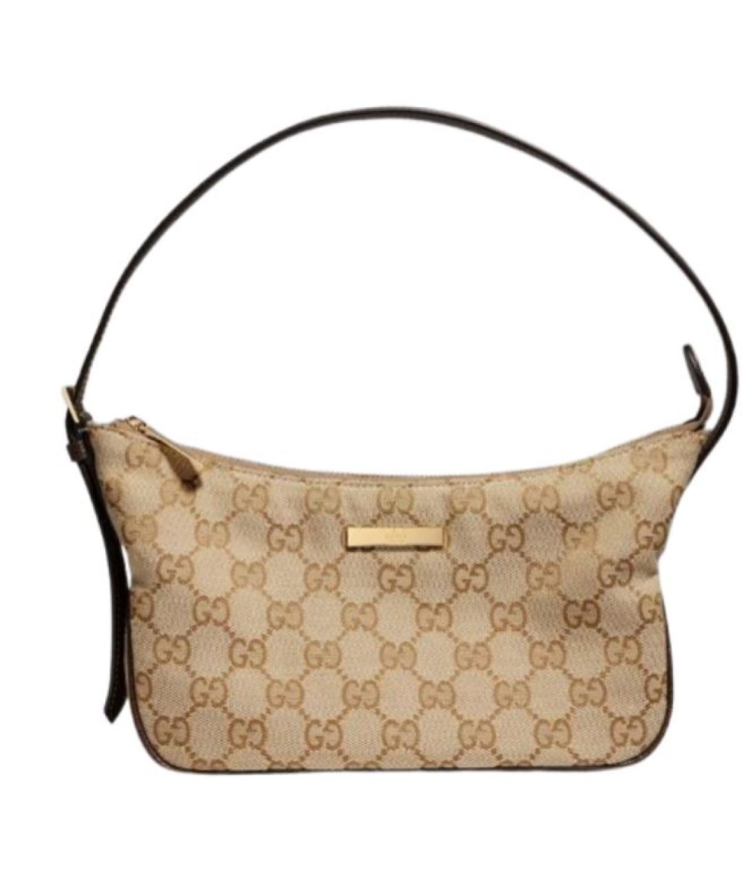GUCCI Бежевая тканевая сумка через плечо, фото 3