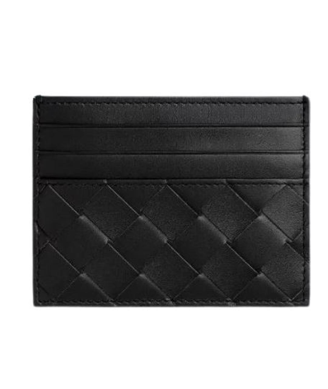 BOTTEGA VENETA Черный кожаный кардхолдер, фото 1