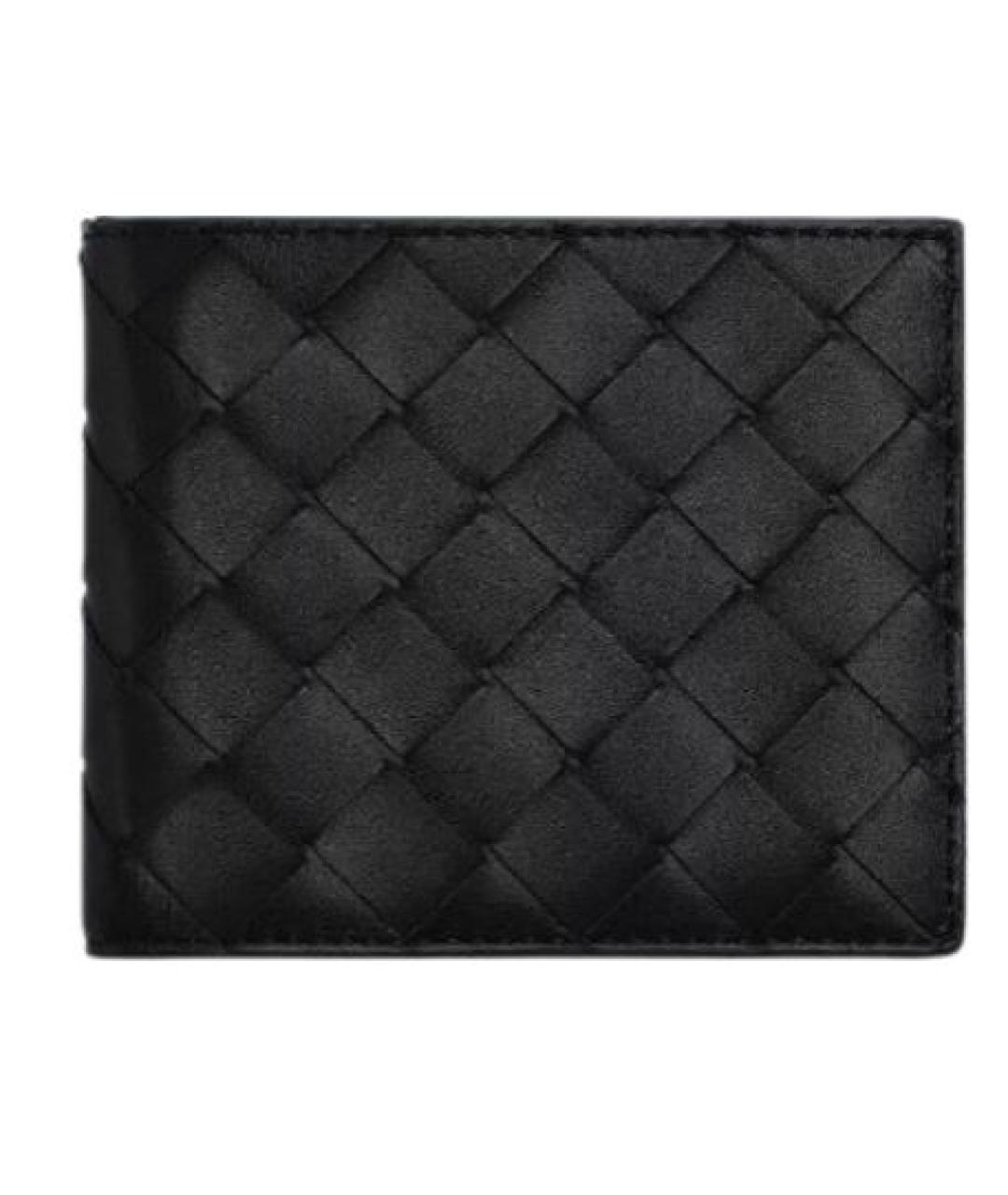 BOTTEGA VENETA Черный кожаный кошелек, фото 1