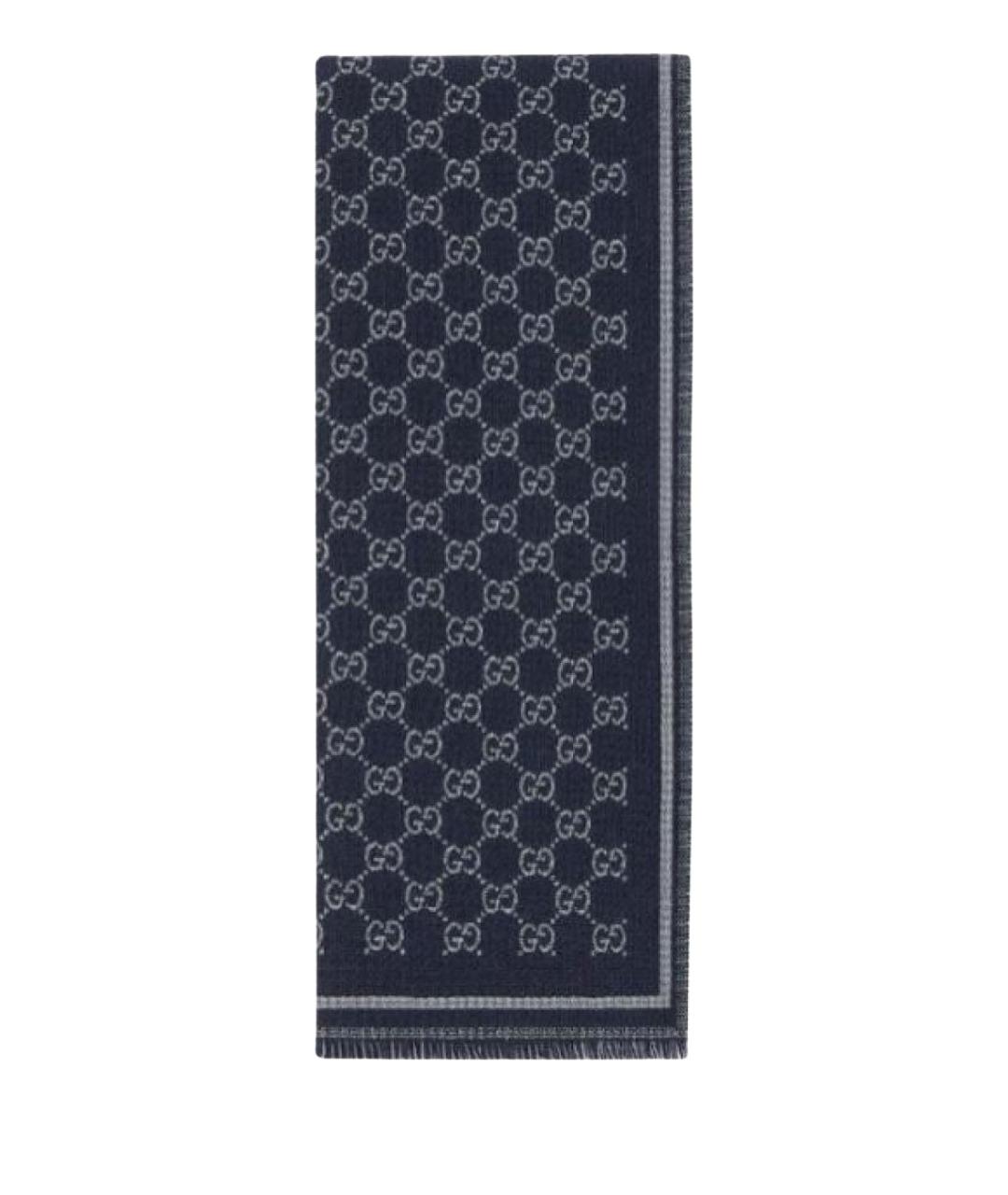 GUCCI Синий шарф, фото 1